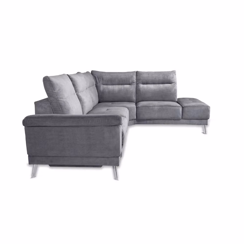 Divano angolare destro New York Orinoco grigio con 96 seduta reclinabile e poggiatesta regolabile L/P/H: 290 x 174,8 x 102 cm – 2