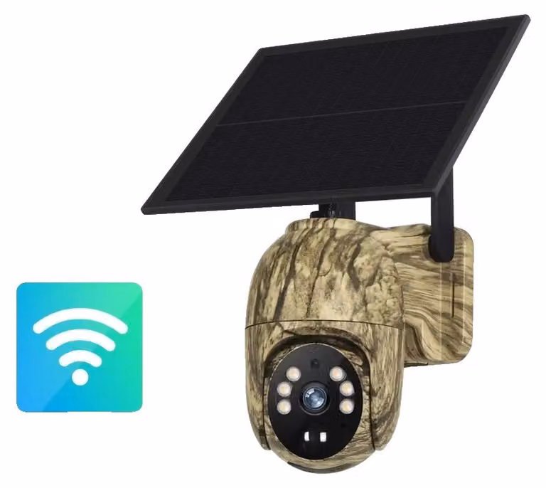 Fotocamera per la fauna selvatica, alimentata a energia solare, connettività wireless, 4 MP, Wi-Fi, senza scheda