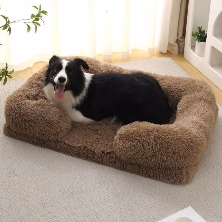 Cuccia ortopedica per cani, taglia XXL, 130x90x22 cm, color kaki, con imbottitura in memory foam, lavabile