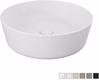 Lavabo da appoggio Feeling tondo grigio opaco