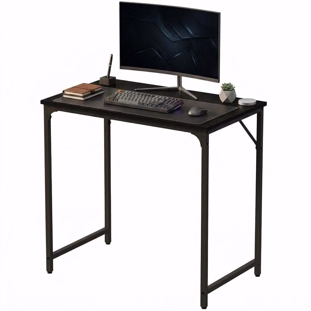 Scrivania per computer – Nera, stile industriale, loft moderno, 80 cm