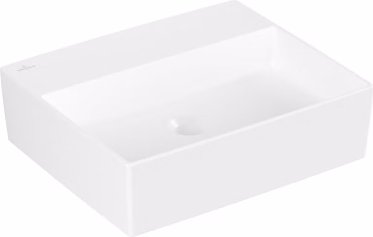 V&B Memento 2.0 lavabo da appoggio senza sfioratore, pietra bianca C-plus, 50x42cm