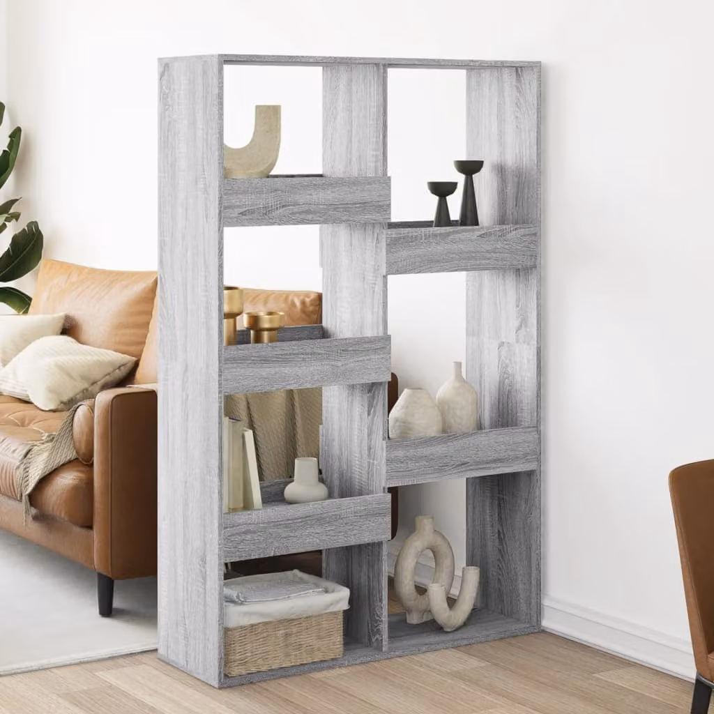 Divisorio vidaXL Grigio Sonoma in MDF L: 100 cm, P: 33 cm, H: 155,5 cm