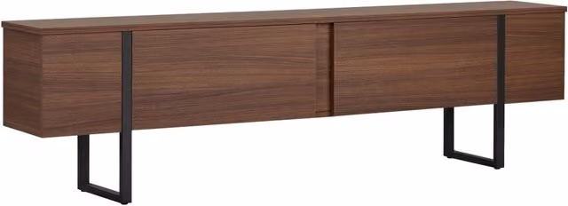Mobile TV in legno "Onera" - 180 x 30 x 50 cm - Noce / Nero
