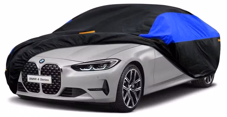 Copertura impermeabile e traspirante per auto, adatta ai modelli BMW Serie 4 (2013-2024), disponibile nei colori nero e blu