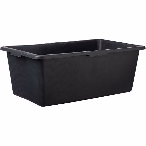 Cassetta per malta in plastica da 80 litri tipo BT80, angolare, nera