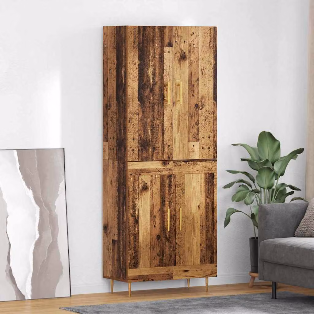 Credenza moderna vidaXL in legno marrone con ante a battente, L/P/H: 69,5 x 34 x 180 cm
