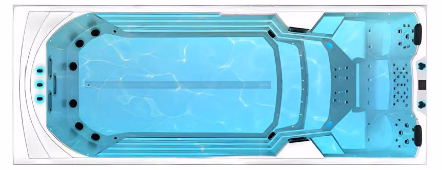 Relaxpool Sprudelbad Outdoor Whirlpool Hydromassagewanne Massagebad 585x230cm