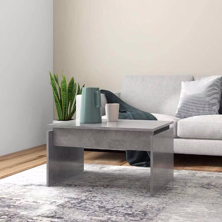 vidaXL Tavolino da Salotto Moderno in Legno Grigio L: 68 cm, P: 50 cm, H: 38 cm