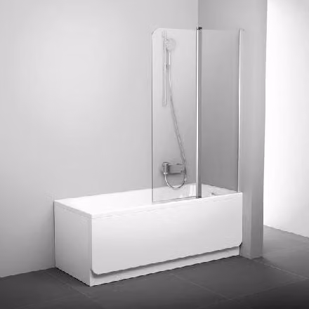 Schermo per vasca da bagno RAVAK CVS2 100 R Bright Alu+Transparent 7QRA0C00Z1