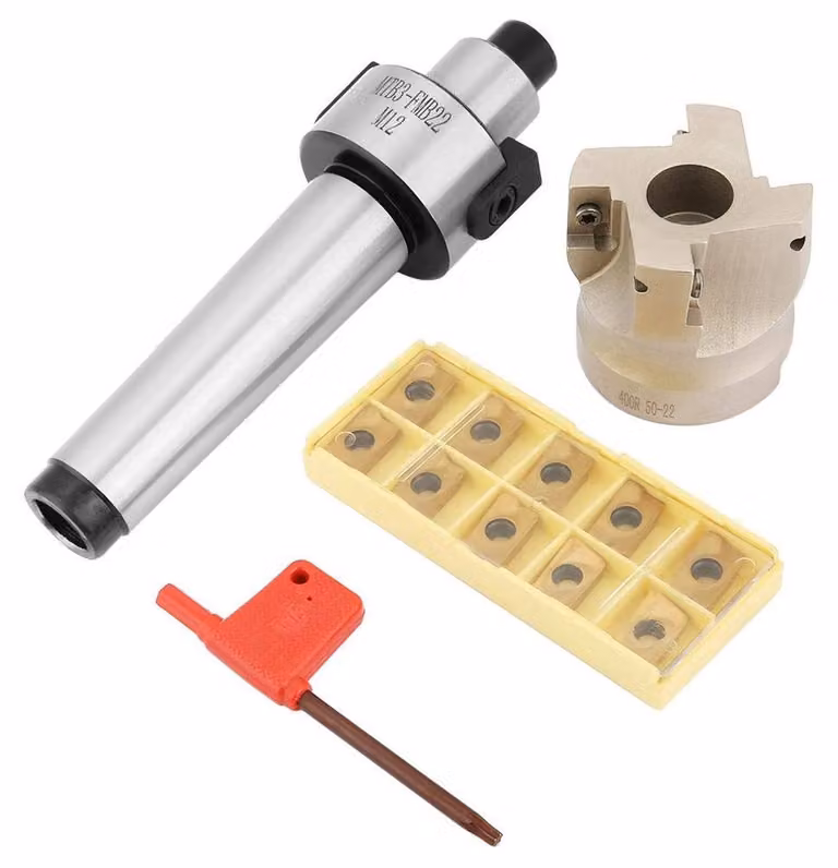 Mandrino per fresatura con supporto MT3-FMB22 e 10 inserti di ricambio CNC