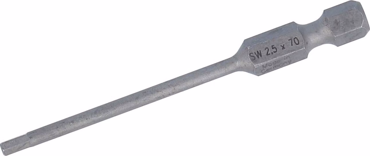 Chiave a Esagono HARTING con adattatore da 1/4" per viti assiali, misura SW2,5 - 1 pezzo