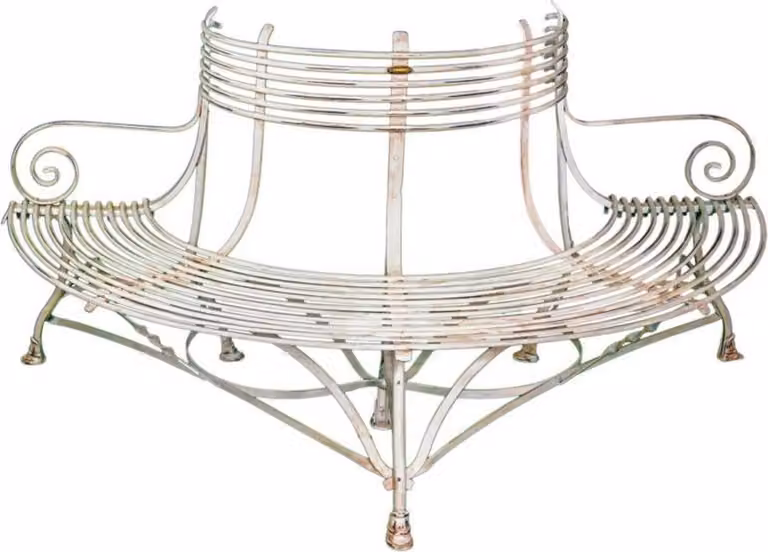 Panchina da giardino in ferro battuto Casa Padrino 1,9 x 0,9 x h. 0,9 m - Panchina ad albero vintage