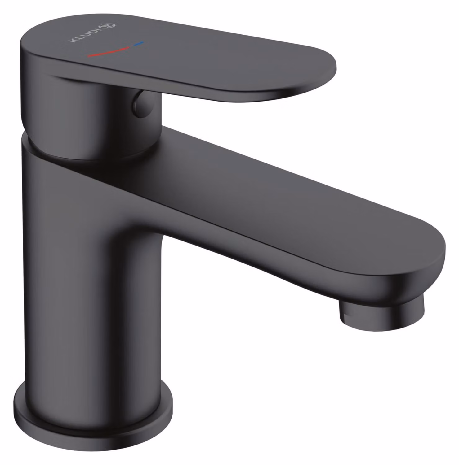 Rubinetto per lavabo, finitura nera opaca, altezza del beccuccio 75 mm, cartuccia in Vetroceramica
