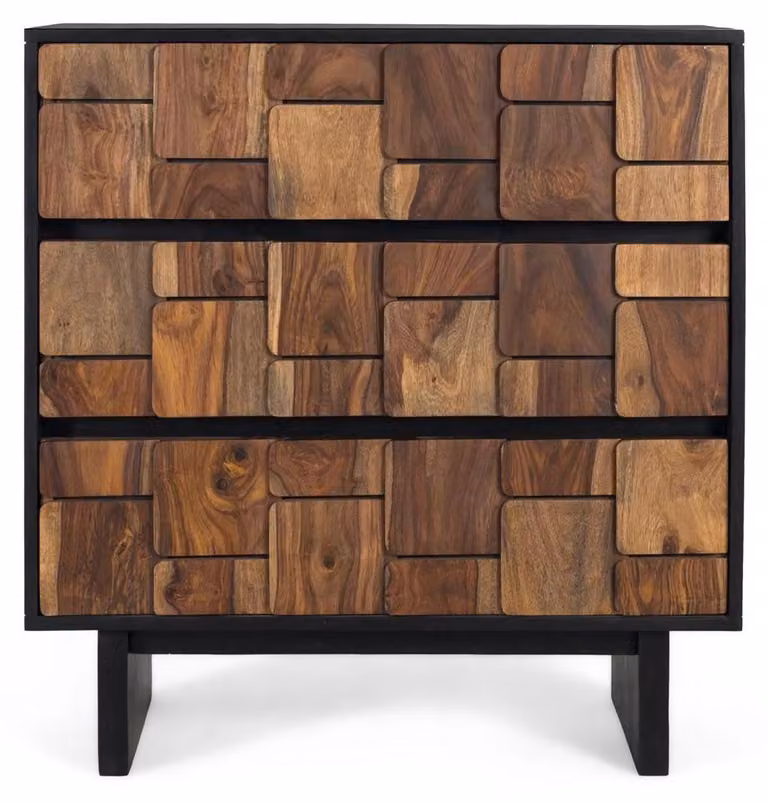 Cassettiera in legno di mango di Udaipur, 85 cm x 82 cm x 40 cm Giner y Colomer
