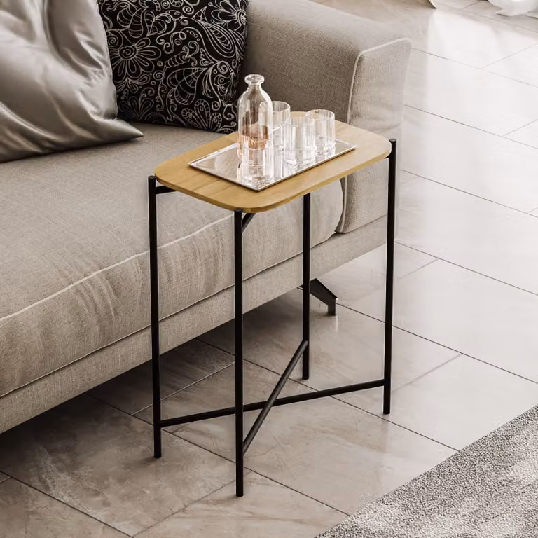 Skye Decor, Shb-003, tavolino, 100 % LEGNO, nero, 40 x 26 x 56 cm