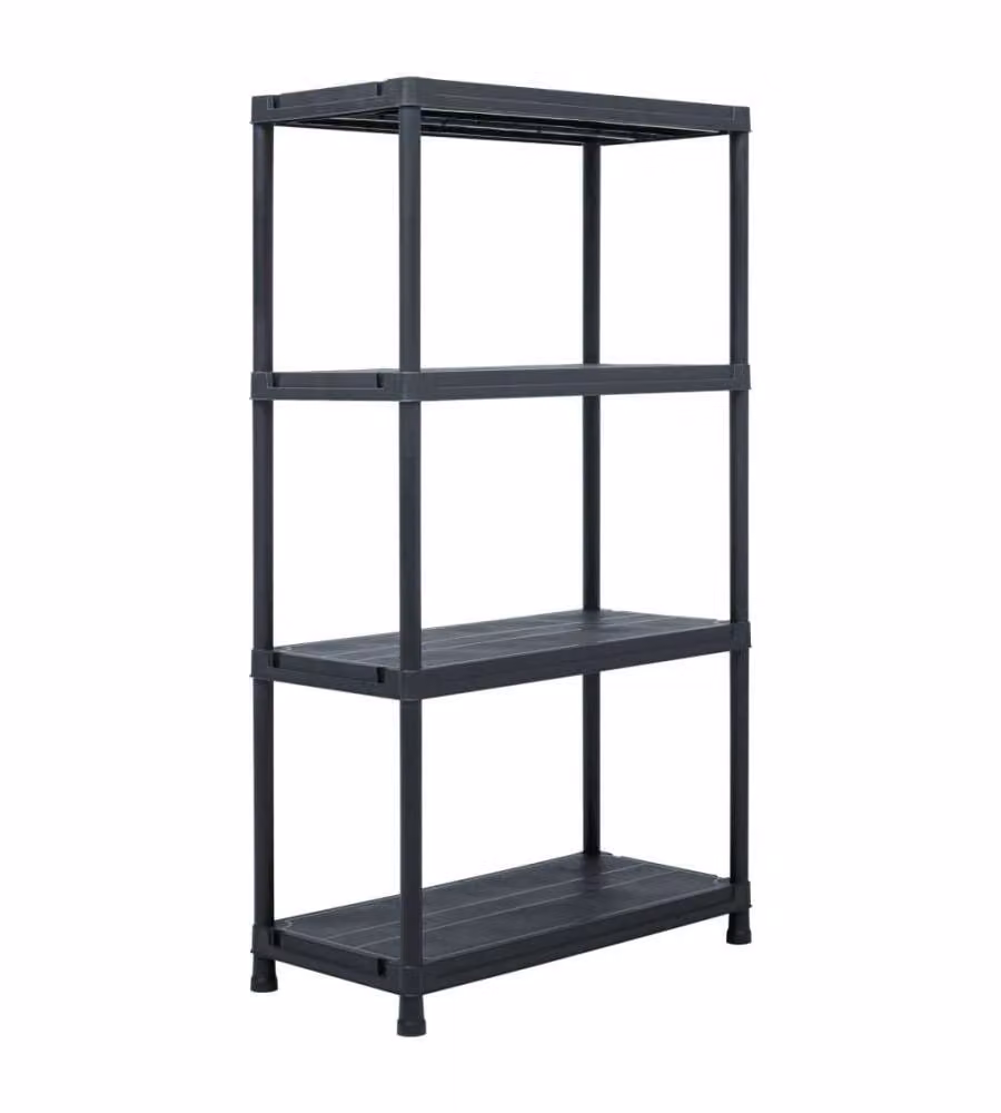 Scaffali 2 pz 60x30x138 cm Nero in Plastica