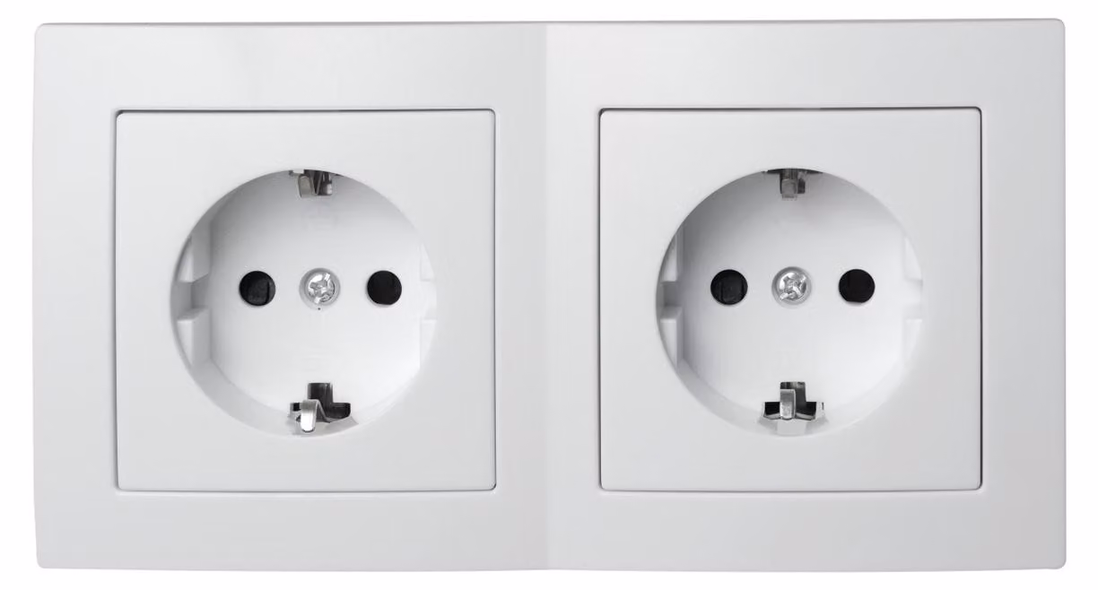 set di 3 prese FLAIR "Beginner 2S", bianco, opaco