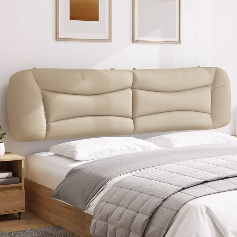 Cuscino Testiera vidaXL Hvar in Tessuto Beige, L: 200 cm