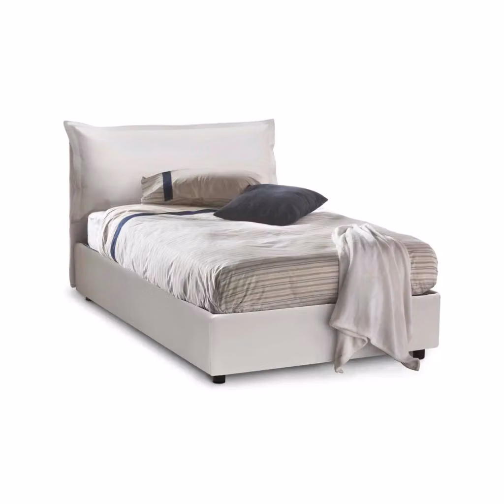 Letto Aconito Talamo Italia con Materasso Incluso, Bianco, L/P: 120 x 200 cm – 2