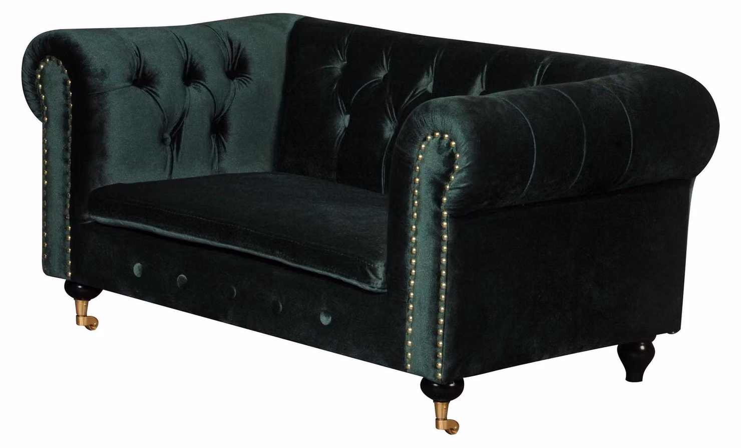 Chesterfield 2 Sitzers Klassische Luxus Barock Rokoko Sofa Leder Couch