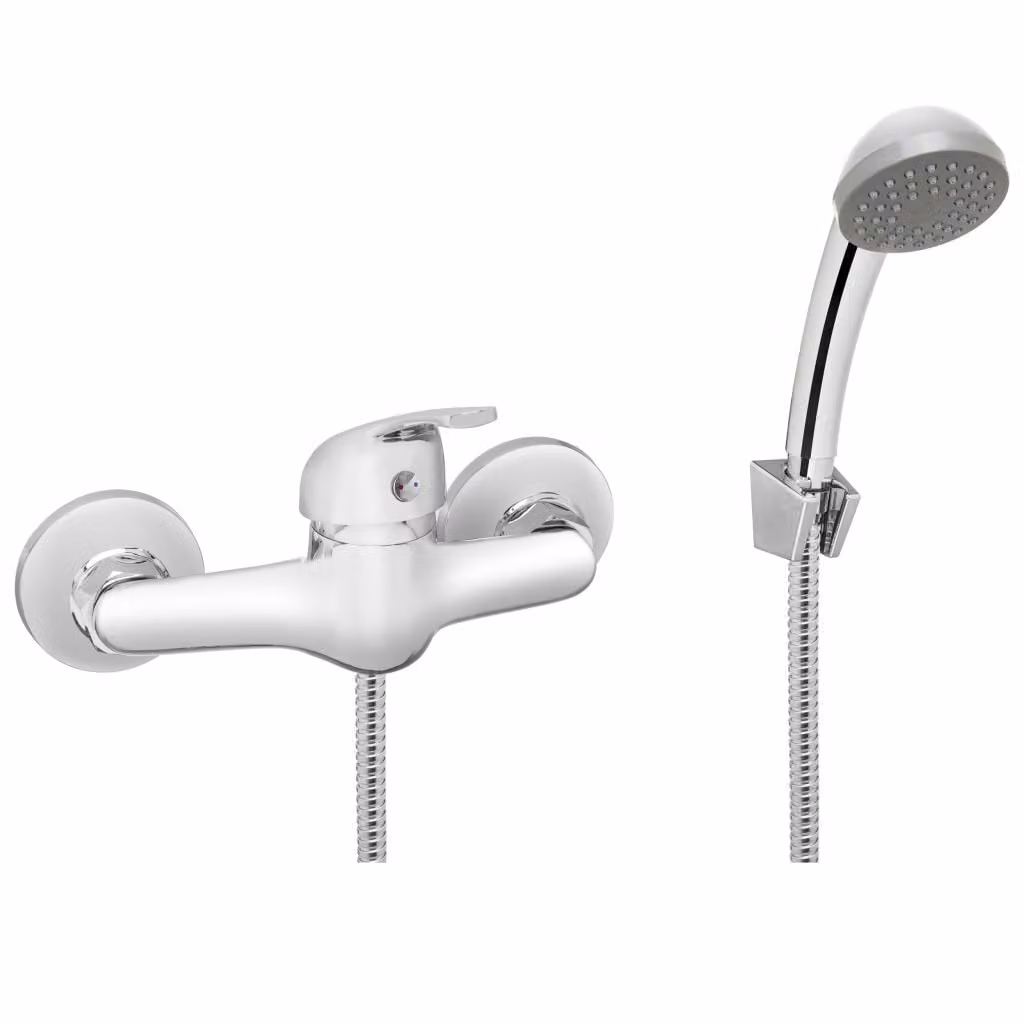 Miscelatore doccia Invena con set doccia Mitris cromo