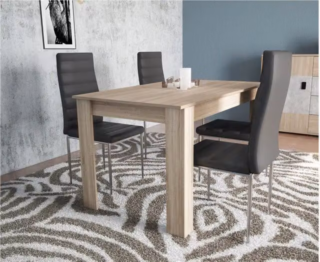 Tavolo da pranzo rettangolare allungabile Kitwood in legno rovere marrone L: 140 cm, P: 80 cm, H: 75 cm