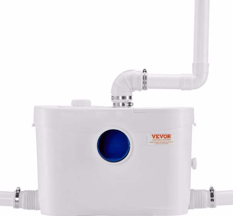 Sistema di WC con maceratore e pompa da 700 W WC con scarico verso l'alto per seminterrati