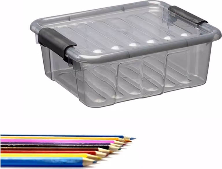plast team 22360804 plast team storage box HOME BOX, 1,5 litri, grigio-