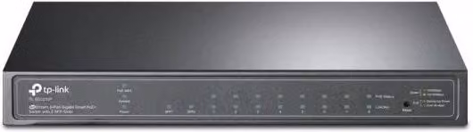 Switch di rete gestito TP-Link Omada SG2210P Gigabit Ethernet con 8 porte PoE+ e 2 slot SFP, Nero