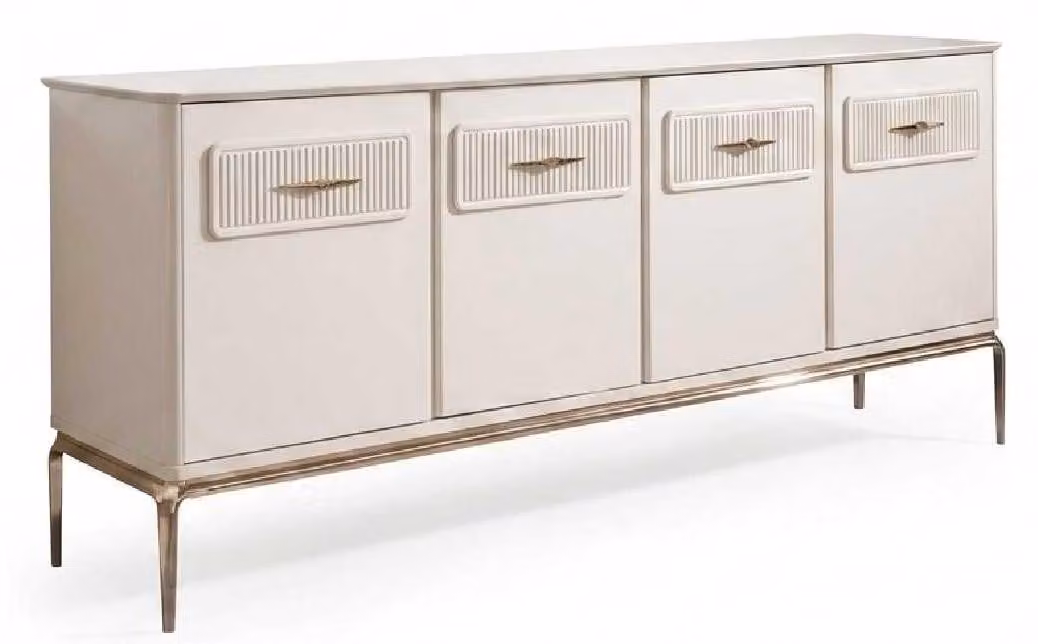 Mobile bar beige, design moderno, elegante, basso, mobile TV