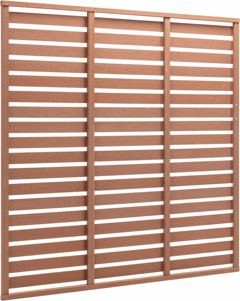 Pannello di Recinzione in WPC 180x180 cm Marrone