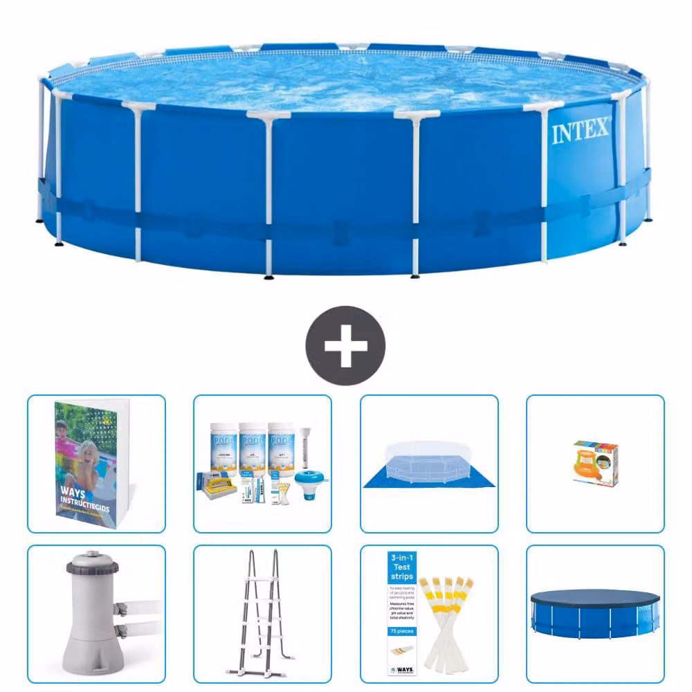 Piscina autoportante rettangolare - 457x122 cm - 7 pezzi - Modello S548