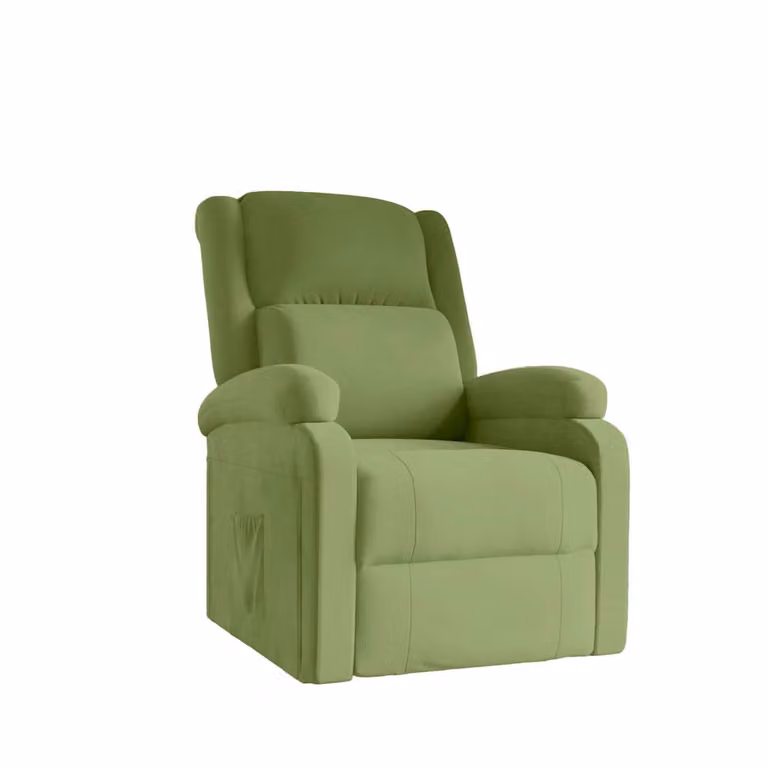 vidaXL Poltrona Reclinabile Relax in Velluto Verde con Braccioli e Regolazione Manuale