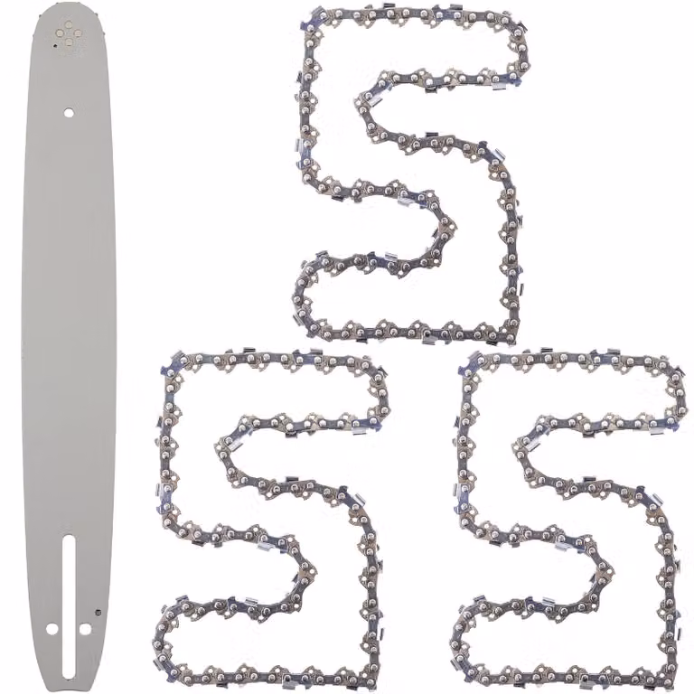 Spada + 3 catene da 18" (45 cm), 1,5 mm, passo 0,325", 72 maglie, modello K095, compatibili con motoseghe Zenoah 340, 444