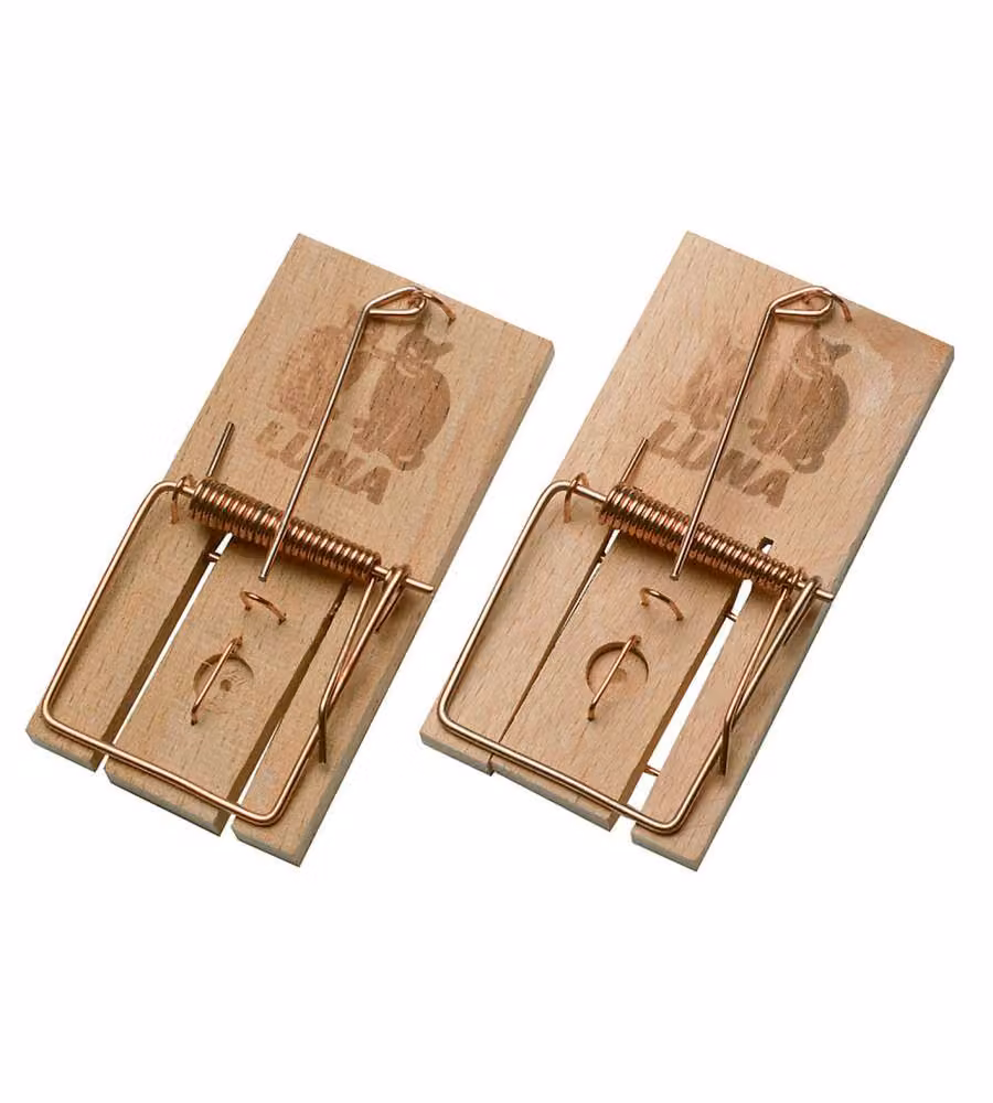 Trappola per topi in legno 2 pz.