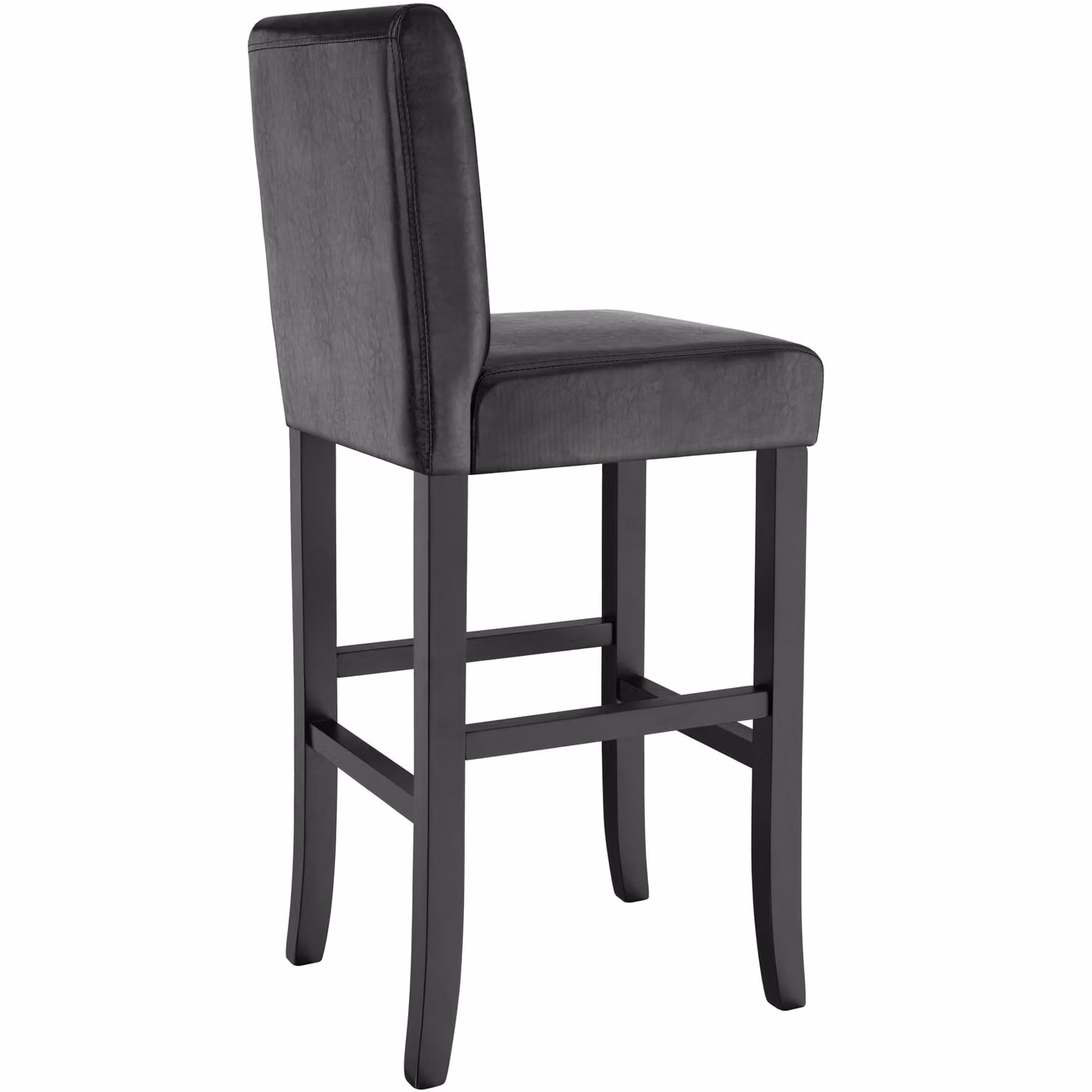 Set di 6 sgabelli da bar TecTake GmbH in pelle sintetica nera con struttura in legno, H: 107 cm, L: 40 cm, P: 41 cm – 2