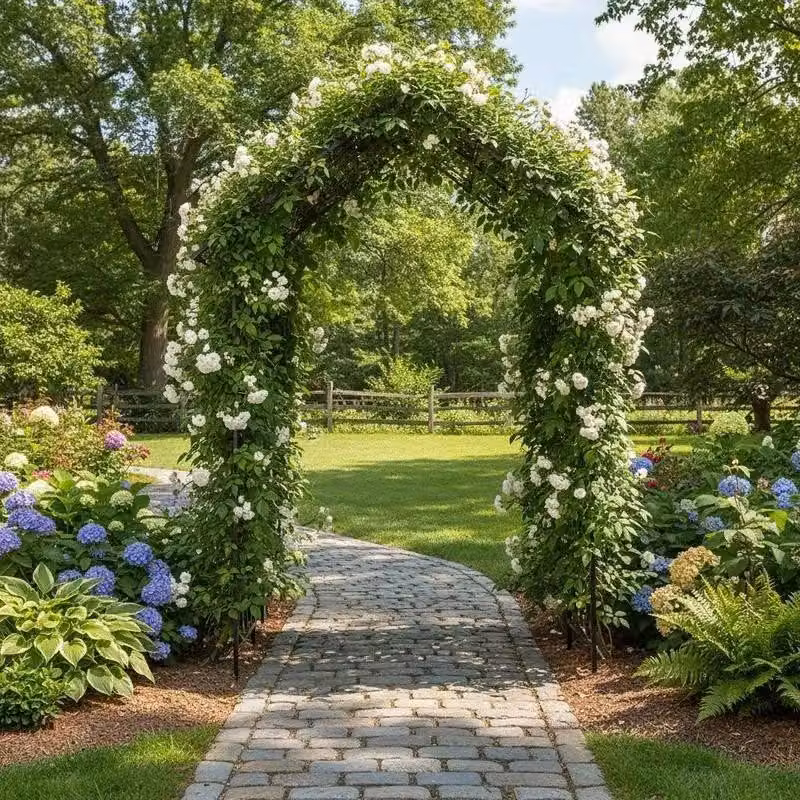 Pergola da giardino a forma di tettoia, con travi trasversali laterali