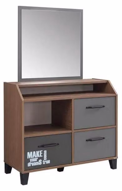 Hochwertige Braun Kommode Schlafzimmer 3-Schubladen Sideboard Holz Möbel