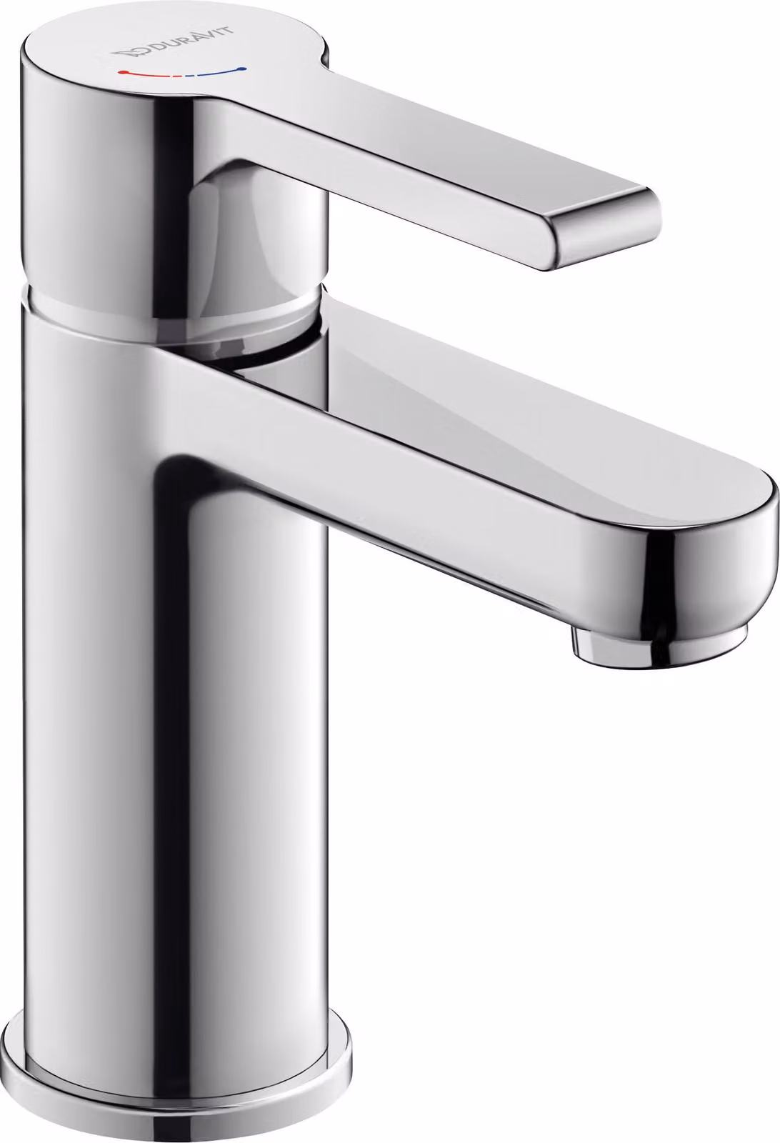 Duravit B.2 Mitigeur monocommandé pour lavabo S, FreshStart, Minusflow, saillie 101mm, sans garniture d'écoulement, chrome haute brillance, B21013002010, B21013002010