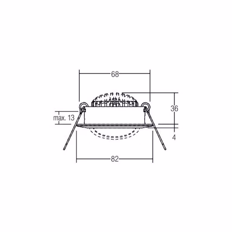 BRUMBERG BB03 Scatola di connessione dimmerabile rotonda, 3 pezzi, bianco BB03,, Bianco / Opale, Corridoio, Alluminio, Downlight