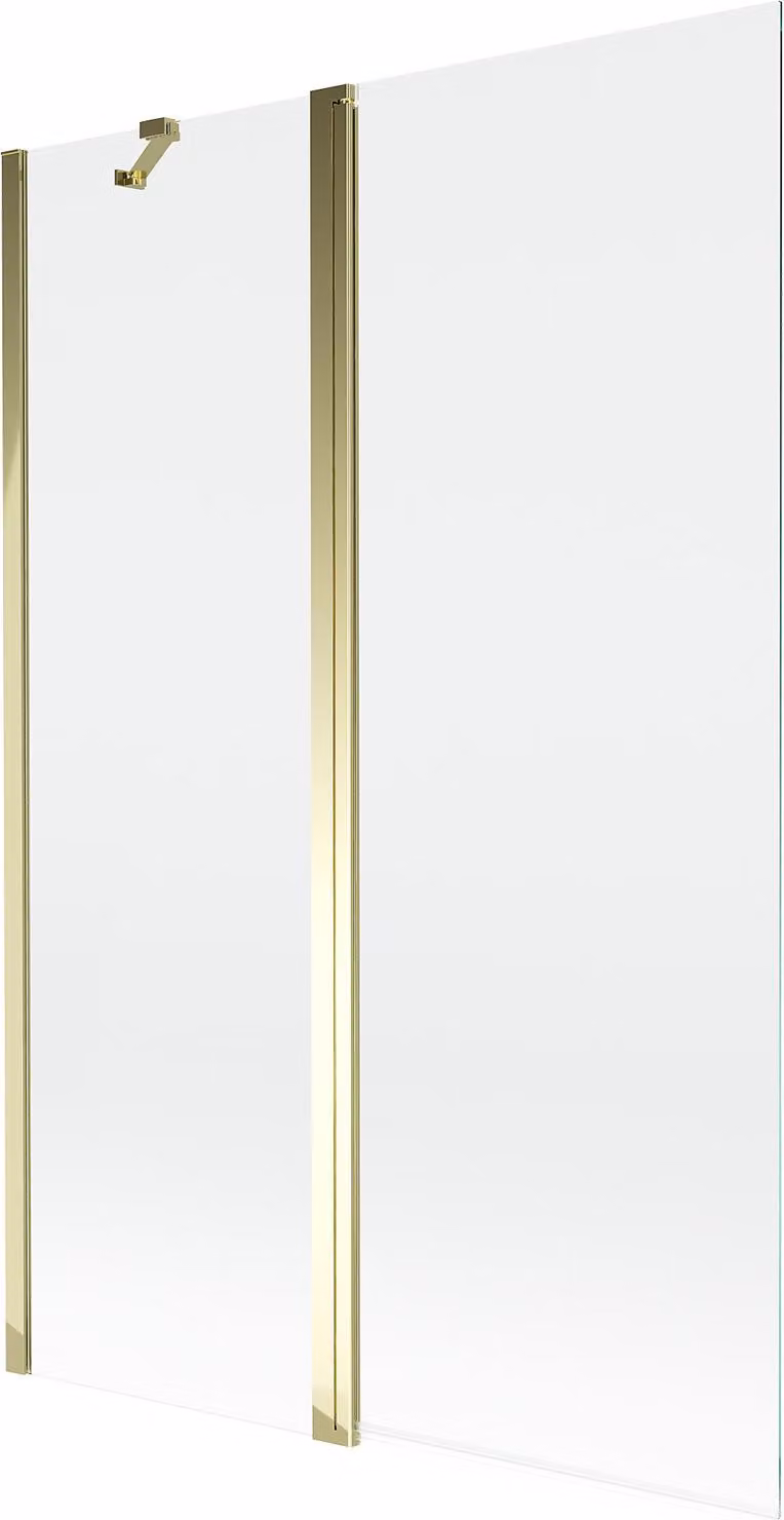 Mexen Mist parete doccia a 2 ante 120 x 150 cm, trasparente, dorato - 8A9-120-011-50-00