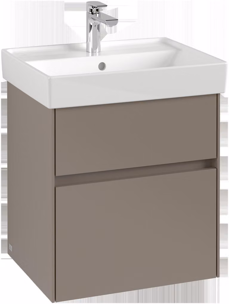 Villeroy & Boch Collaro Meuble sous-lavabo, 2 tiroirs, lavabo au centre, 510x546x414mm, C00700VL, C00700VL