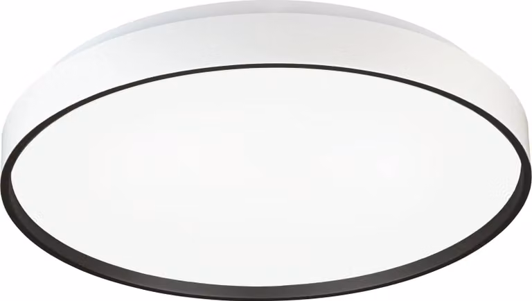 Apparecchio LED rotondo da soffitto Jupiter, 38 x 10,3 cm, bianco con bordo nero