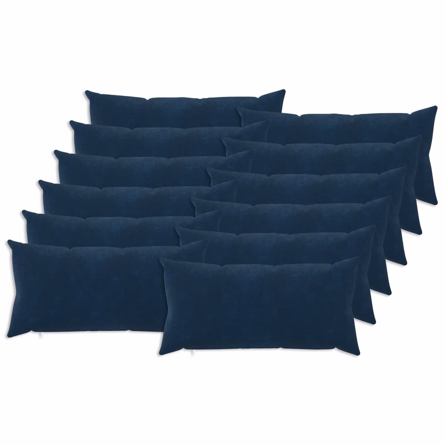 Set di 12 cuscini HEERLEN vidaXL in microfibra blu, lavabili e con rivestimento rimovibile, L/P/H: 40 x 40 x 24 cm