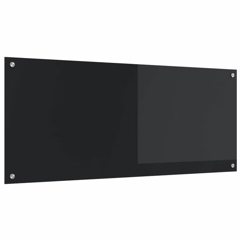 Schienale da cucina vidaXL in vetro temperato nero L: 120 cm, H: 50 cm