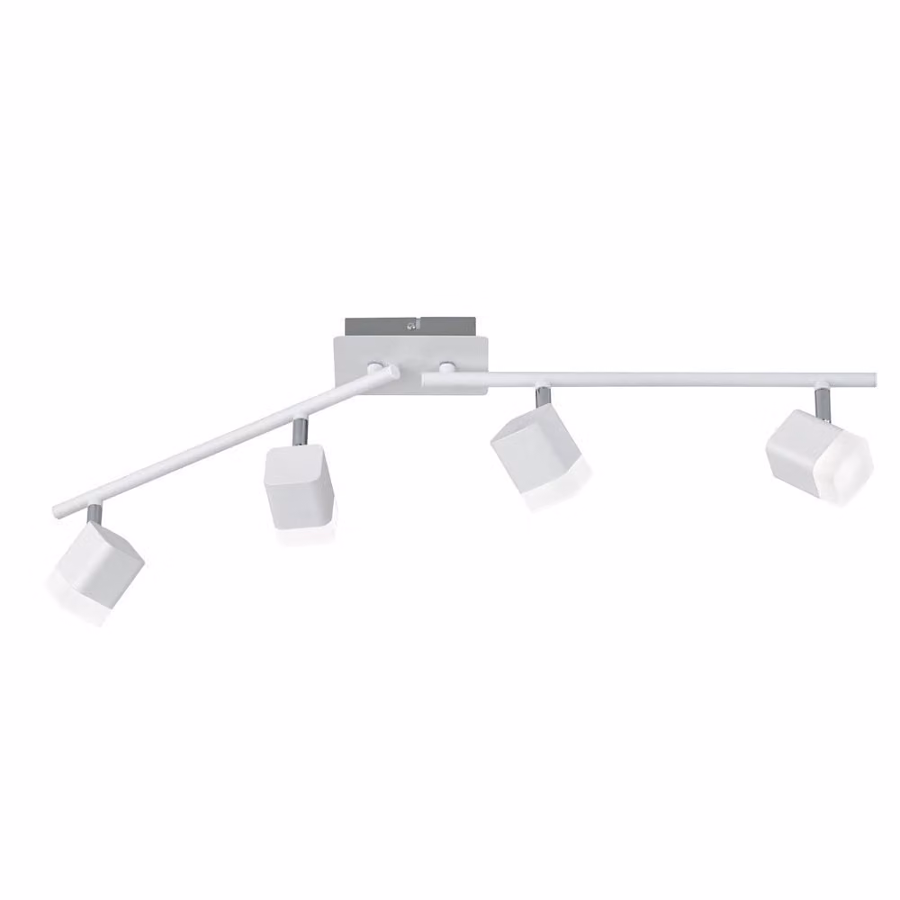 Plafoniera LED - bianca - 4 luci - L 78 cm