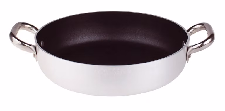 Tegame in alluminio antiaderente 3mm, due maniglie, diam. 40cm