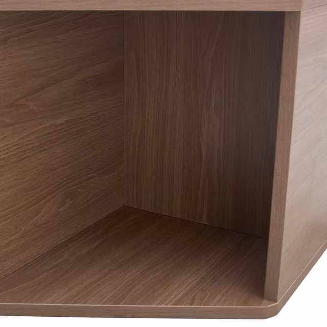 Tavolino da caffè esagonale REDOM marrone in MDF L: 79 cm, P: 69,4 cm, H: 40 cm – 1