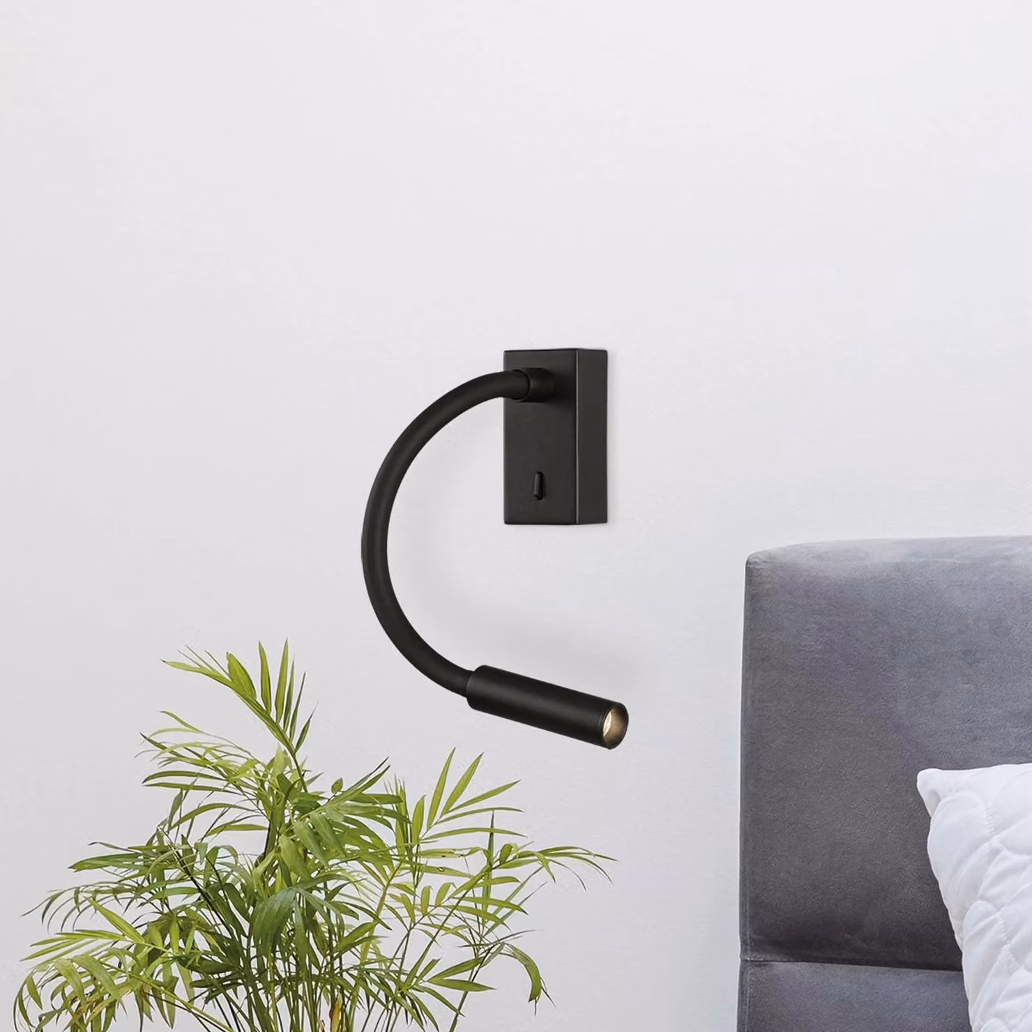 ACB ILUMINACIÓN Applique da parete a LED Cio, Nero, Camera da letto, Alluminio, Moderno, Applique a LED